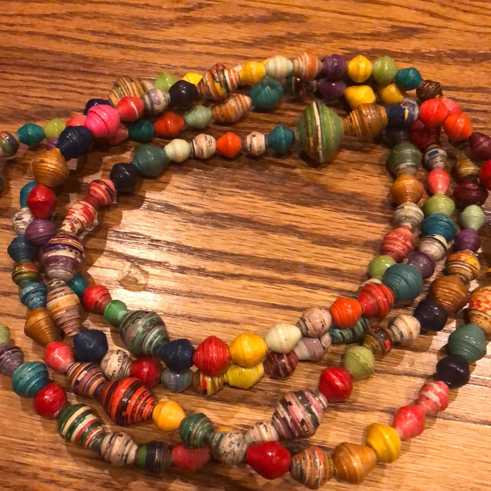 Paper Bead Necklace HOMEMADE